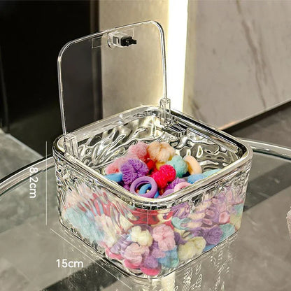 Caja organizadora de almacenamiento, accesorios de baño, joyas, maquillaje, papelería, hogar, escritorio, pinzas para el cabello y bucles.