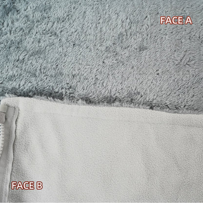 Manta térmica portátil USB de 5 V, con 5 niveles de calor, inalámbrica y con cremallera para mujer.