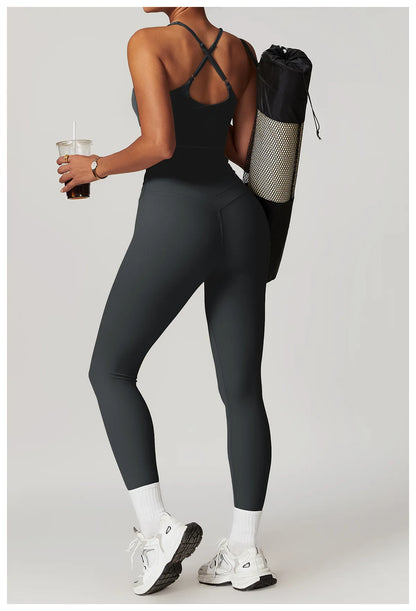 SWELTERING Conjunto de 2 piezas de ropa deportiva para mujer, conjunto de yoga, ropa deportiva para gimnasio, trajes de yoga, conjunto de fitness, chándales, sujetador deportivo, leggings para gimnasio