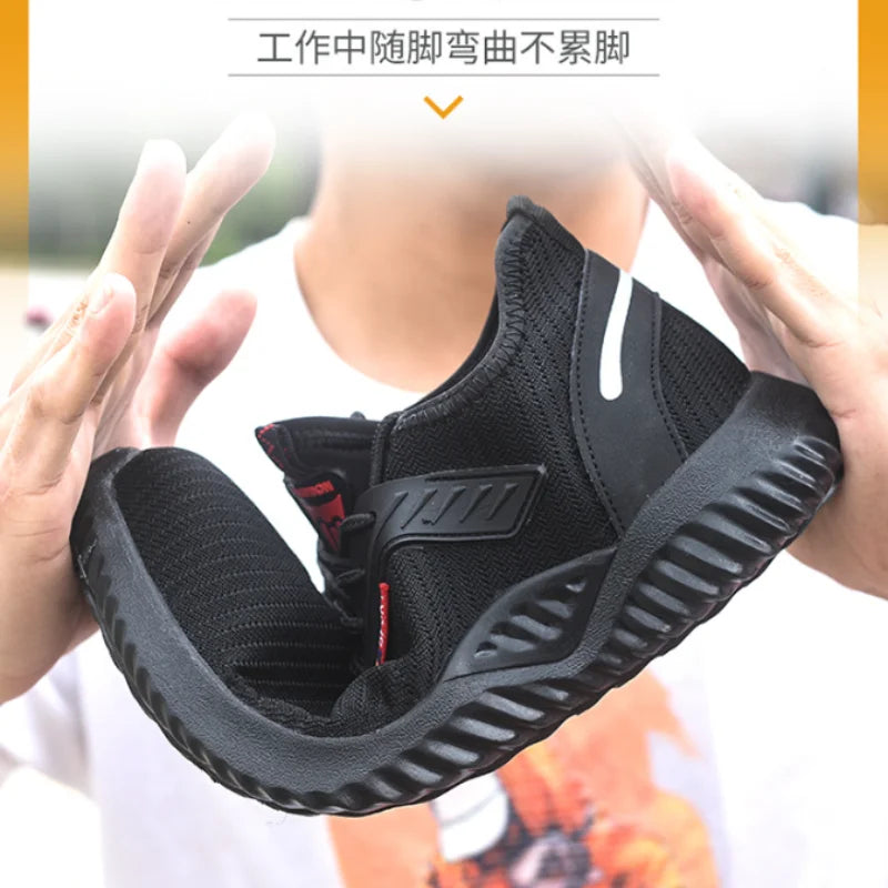 Calzado de protección para hombre, zapatos con puntera de acero, calzado de seguridad, calzado táctico para hombre, zapatillas de moda para hombre y profesionales de la seguridad laboral.