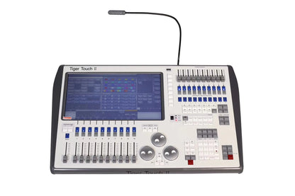 Controlador de iluminación de consola Tiger touch II/controlador de iluminación de escenario de buena calidad, móvil con estuche de transporte gratuito