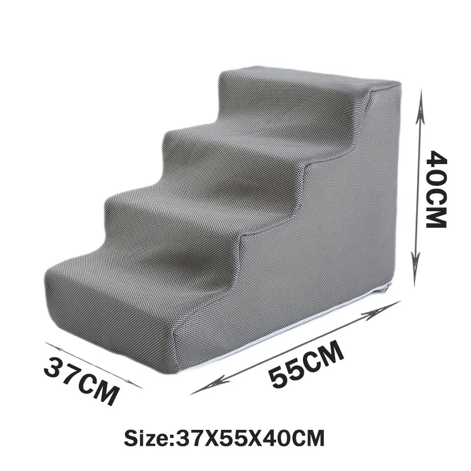 Escaleras para mascotas, juguetes para gatos y perros, escalera de 2, 3 y 4 escalones para perros, rampa para cachorros, escalera de esponja desmontable, accesorios para mascotas
