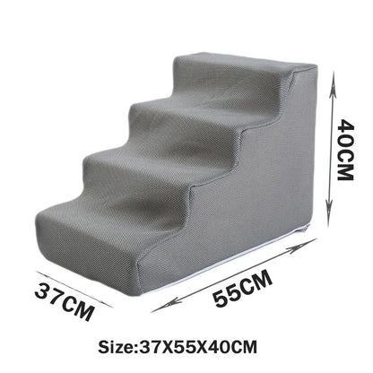 Escaleras para mascotas, juguetes para gatos y perros, escalera de 2, 3 y 4 escalones para perros, rampa para cachorros, escalera de esponja desmontable, accesorios para mascotas