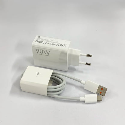 Xiaomi 90W Charger Fast Turbo Charging Wall Power Adapter 1M 6A Type C Cable Xiaomi Mi 15 14 Ultra Pro POCO X7 X6 Redmi Note 11T