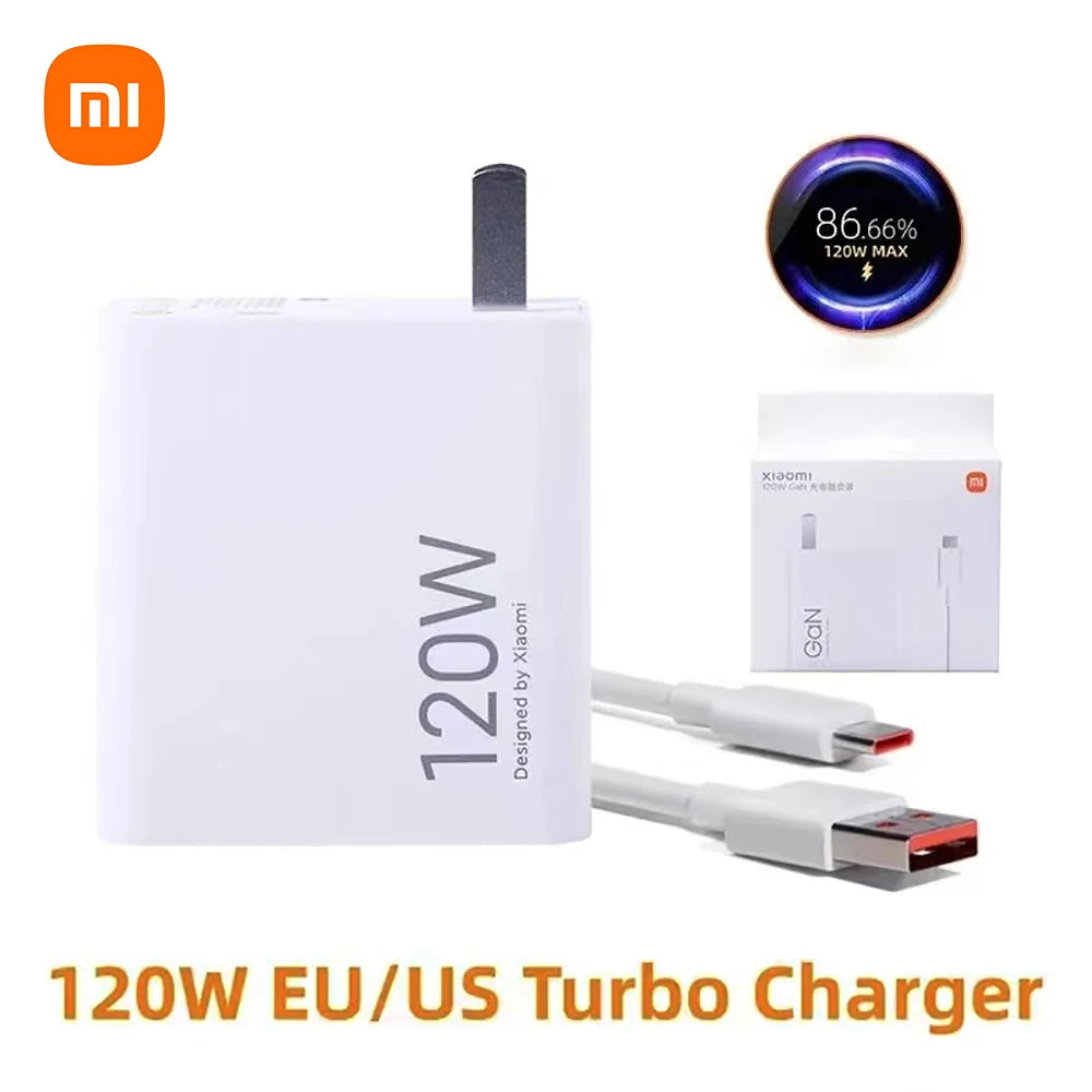 Cargador original Xiaomi de 120 W Turbo Hyper Charge, cable de carga rápida, adaptador de corriente UE-EE. UU. para Mi 13T, Redmi Note 13, 12 Pro+