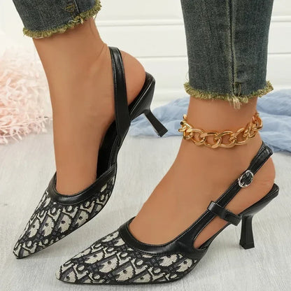 Sandalias de mujer de lujo de alta calidad, informales, de marca de moda, tacones altos, cómodas y elegantes, zapatos de verano 2025 para mujer.