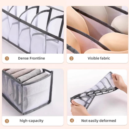 Organizador de ropa, pantalones, ropa, vaqueros, caja de almacenamiento, armario, organización de ropa interior, sujetador, calcetines, compartimento, caja, armario