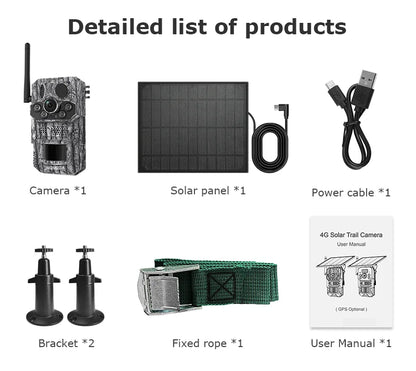 Cámara INQMEGA4G 2K 5MP con sensor de movimiento PIR, temporizador de disparo, visión nocturna, IP66, ideal para caza, senderismo, fauna silvestre, con batería y carga solar.