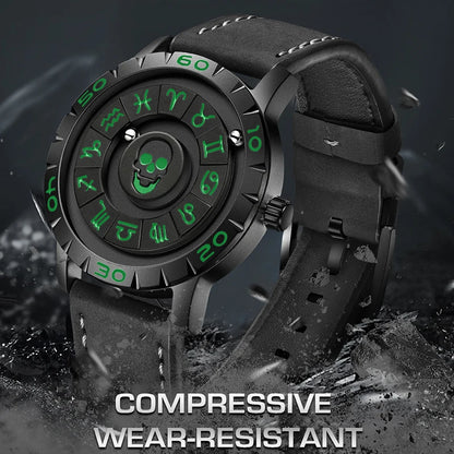 Nuevo reloj de lujo para hombre de la marca original FOXBOX, a la moda, con calavera, puntero deslizante, fuerza magnética, impermeable, de cuarzo.