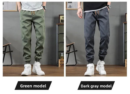 Pantalones casuales de hombre de corte holgado y a la moda, ideales para otoño e invierno. Estilo deportivo clásico y sencillo. Cómodos pantalones holgados para el trabajo.