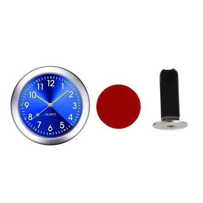 Reloj luminoso para coche, con adhesivo interno para automóviles, mecánico, de cuarzo, con adorno para coche, mini reloj digital de 40 mm.