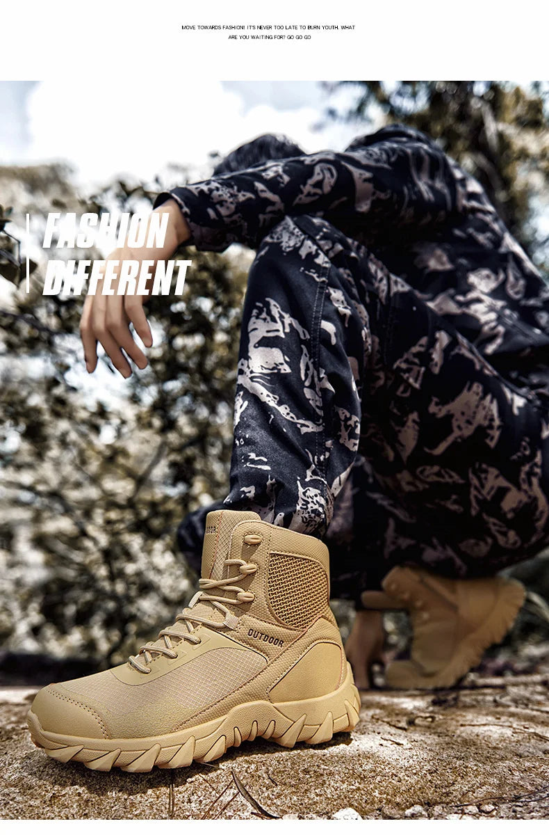 Botas de trabajo para hombre, zapatos de seguridad resistentes al desgaste, zapatos con punta de acero, zapatillas antideslizantes, zapatos de trabajo para adultos.