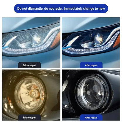 Kit de restauración de faros de coche, abrillantador químico, pulidor de faros, restaurador, juego de pasta de pulido, cera para lijado de faros de coche