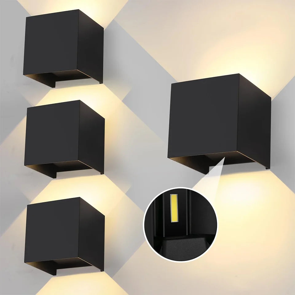 Aplique de pared LED para exterior, iluminación interior, lámparas de pared, electrodomésticos, iluminación de pared para decoración de habitaciones, paneles de pared, porche, balcón y jardín.