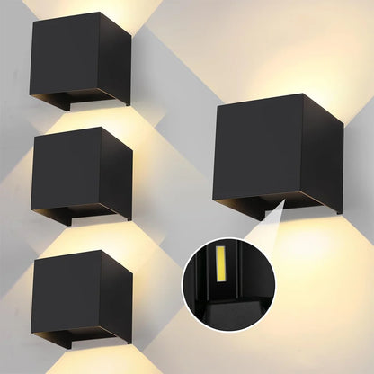 Aplique de pared LED para exterior, iluminación interior, lámparas de pared, electrodomésticos, iluminación de pared para decoración de habitaciones, paneles de pared, porche, balcón y jardín.