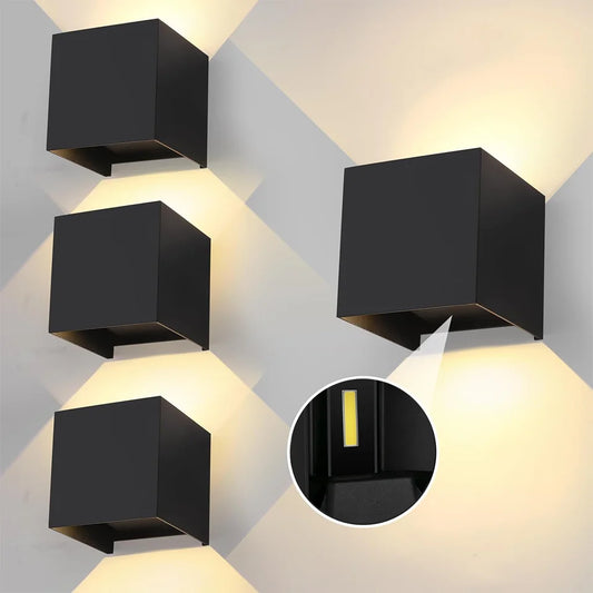 Aplique de pared LED para exterior, iluminación interior, lámparas de pared, electrodomésticos, iluminación de pared para decoración de habitaciones, paneles de pared, porche, balcón y jardín.