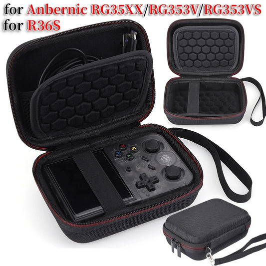 Estuche para consola de juegos portátil R36S, funda de transporte para Anbernic RG35XX, RG353V y RG353VS, bolsa rígida de viaje portátil, accesorios para juegos.
