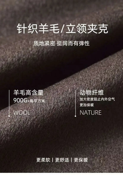 2025 Autumn/Winter New Men's Woolen Coat with 95% Wool Content, Cashmere Warmth, Light Luxury Business Leisure Woolen Coat