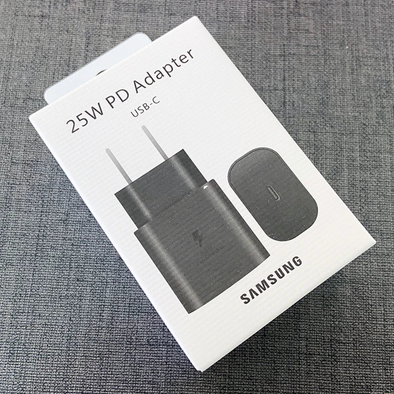 Adaptador de pared superrápido EP-TA800 de Samsung con carga rápida y cable USB-C de 100 cm para Galaxy Note 10, 20, S22, S21 Ultra, S10+, A55 y A15 Plus.