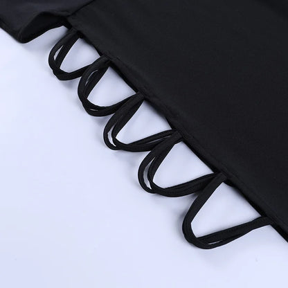 2025 Elegant Black Sleeveless Bandage Sexy Dress for Women Club Party Backless Tank Dresses Skinny Fashion Summer