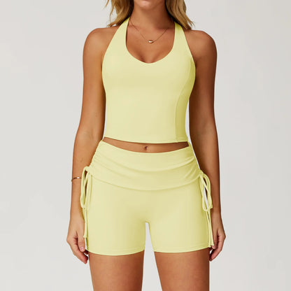 Conjunto de chándal de yoga para mujer, 2 piezas, ropa deportiva para entrenamiento, fitness, gimnasio, leggings de cintura alta, sujetador deportivo, ropa deportiva