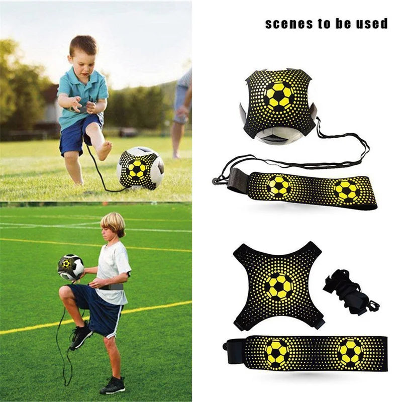 Pelota de juguete para deportes al aire libre con columpio elástico, paquete auxiliar de entrenamiento de fútbol, correas para practicar habilidades personales y ejercicio físico.