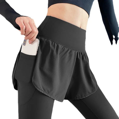 Pantalones deportivos de gimnasio para mujer, mallas de entrenamiento de yoga de cintura alta, faldas, leggings, ropa deportiva para correr, tenis, secado rápido.