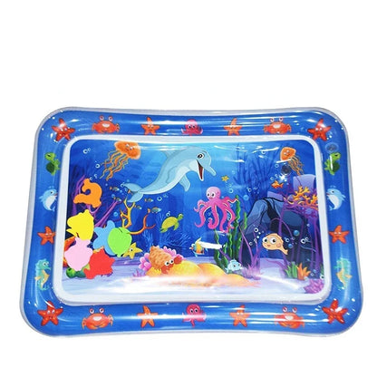 Colchoneta inflable para jugar boca abajo, colchoneta de juego premium para bebés, cojín de agua inflable, gimnasio interactivo para bebés, juguetes para el desarrollo sensorial.