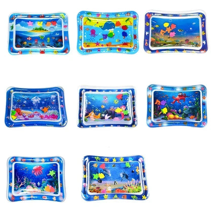 Colchoneta inflable para jugar boca abajo, colchoneta de juego premium para bebés, cojín de agua inflable, gimnasio interactivo para bebés, juguetes para el desarrollo sensorial.
