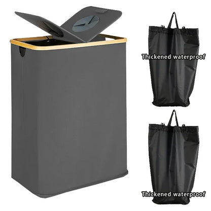 Cesta de tela Oxford de gran capacidad para ropa sucia, impermeable, plegable, para uso doméstico, cesta de almacenamiento ordenada para organizar el hogar.
