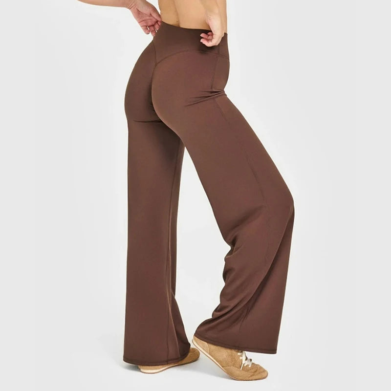 Pantalones rectos de tejido ultrasuave tipo mantequilla para mujer, pantalones de yoga de talle medio, mallas deportivas de tacto natural, leggings de pilates, pantalones deportivos para correr.