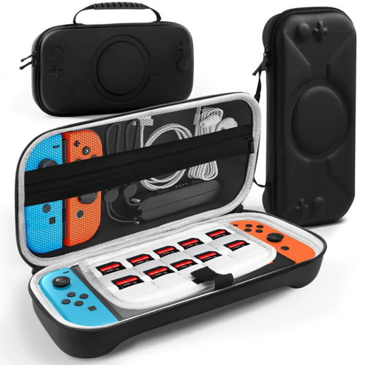 Estuche rígido portátil de EVA para Switch 2, bolsa de viaje para juegos con 10 cartuchos de juego para consola y accesorios Joy-Con.