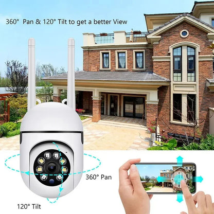 Cámaras de vigilancia WiFi, cámara IP HD 1080P, IR, visión nocturna a todo color, protección de seguridad, movimiento, audio bidireccional, cámara para exteriores