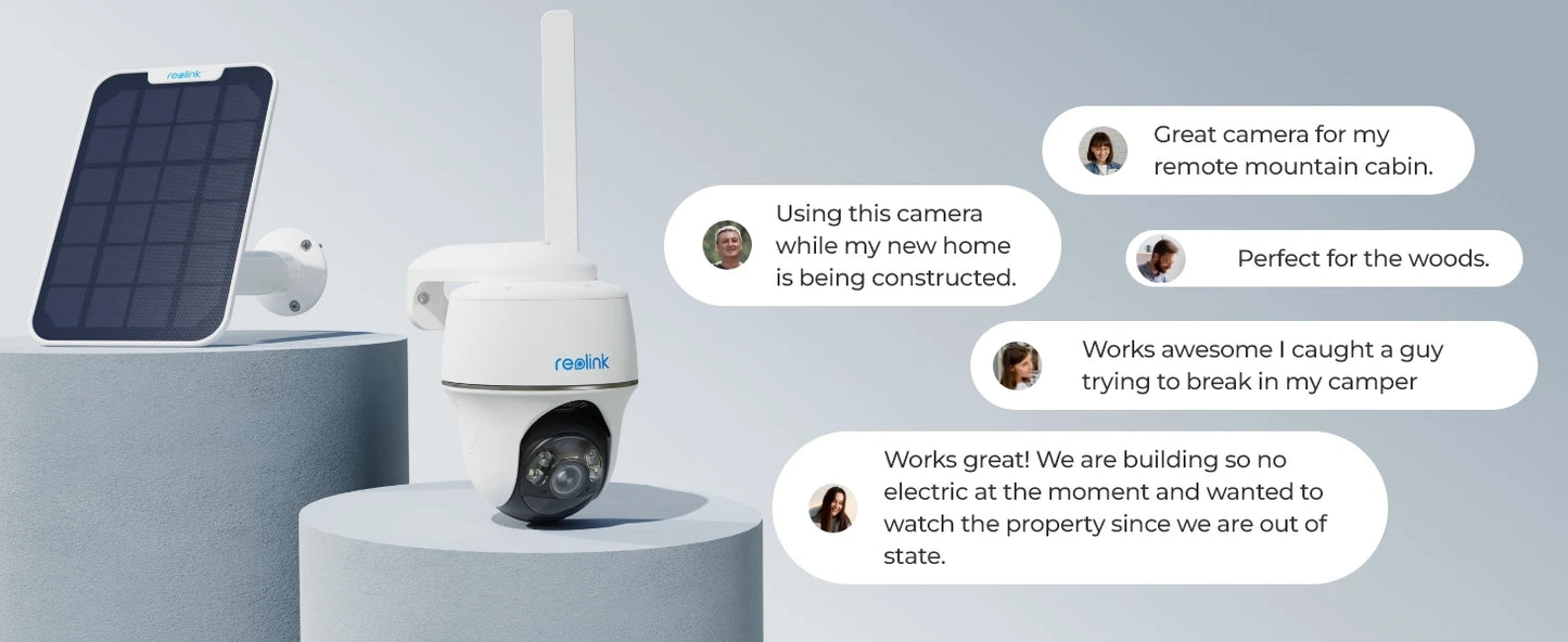 Cámara de seguridad celular REOLINK 4K, SIM 3G/4G LTE, alimentación solar, visión nocturna a color, almacenamiento local/en la nube, cámara exterior con batería