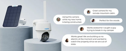 Cámara de seguridad celular REOLINK 4K, SIM 3G/4G LTE, alimentación solar, visión nocturna a color, almacenamiento local/en la nube, cámara exterior con batería