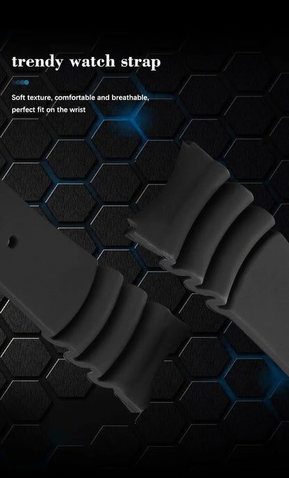 Relojes de pulsera de cuarzo para hombre FOXBOX Fashion, marca superior, lujo, silicona, militar, impermeable, casual, deportivo, con cronógrafo y fecha.