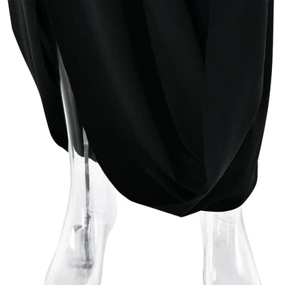 Vestido largo sexy con abertura alta JULISSA MO para mujer, negro, sin mangas, de talle alto, ideal para otoño, elegante y ajustado, perfecto para fiestas y discotecas (2024)