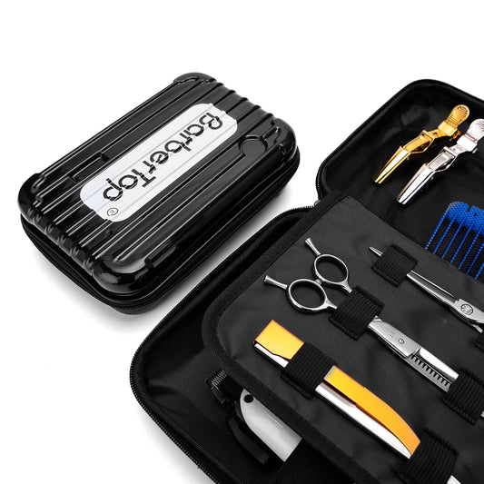 Estuche portátil para tijeras de peluquería, resistente a golpes, maletín de maquillaje, impermeable, sin deformación, para herramientas de peinado.
