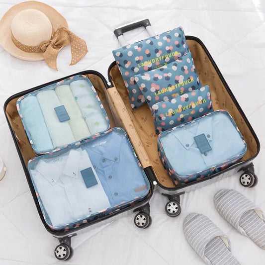6 bolsas organizadoras de viaje, organizadoras de maletas portátiles, bolsas de viaje para mujeres, organizadoras de equipaje, bolsas para ropa y zapatos.