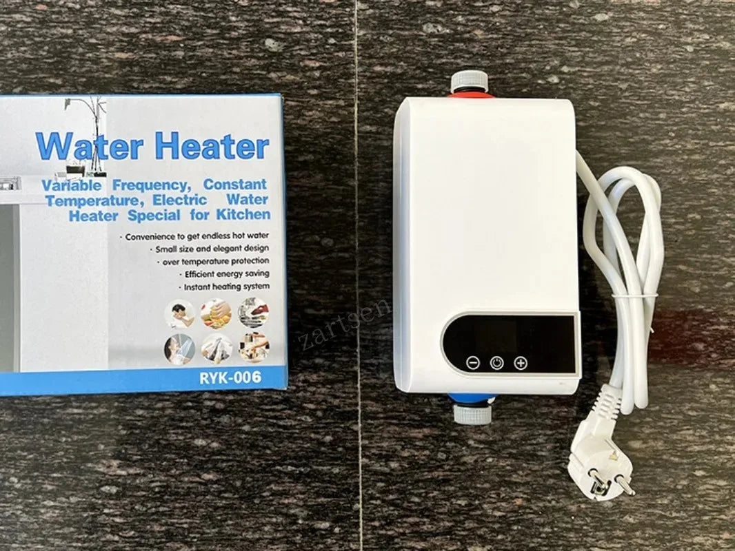 Calentador de agua eléctrico instantáneo con función de memoria, conversión de frecuencia y temperatura constante. 220 V, 4500 W.