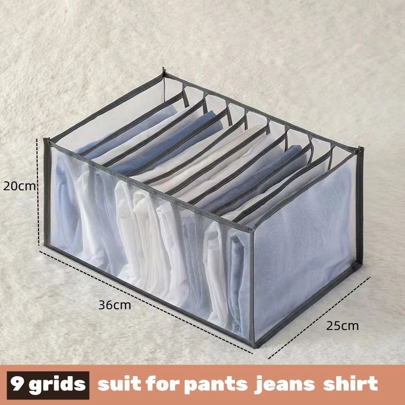 Organizador para ropa interior, calcetines, sujetadores, pantalones, bufandas, corbatas, caja de almacenamiento, organizador de ropa para vaqueros, divisores para cajones, organizador de ropa