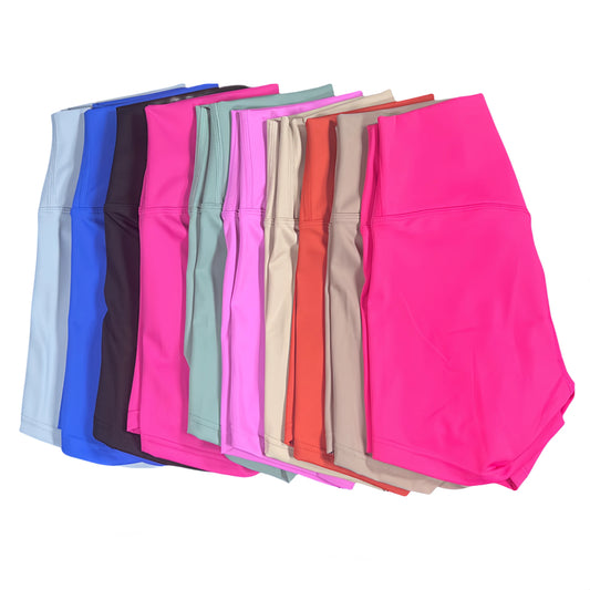 Pantalones cortos de yoga deportivos para mujer con cintura alta, realce de cadera, fitness, running, ciclismo, de 3 puntos, de secado rápido.