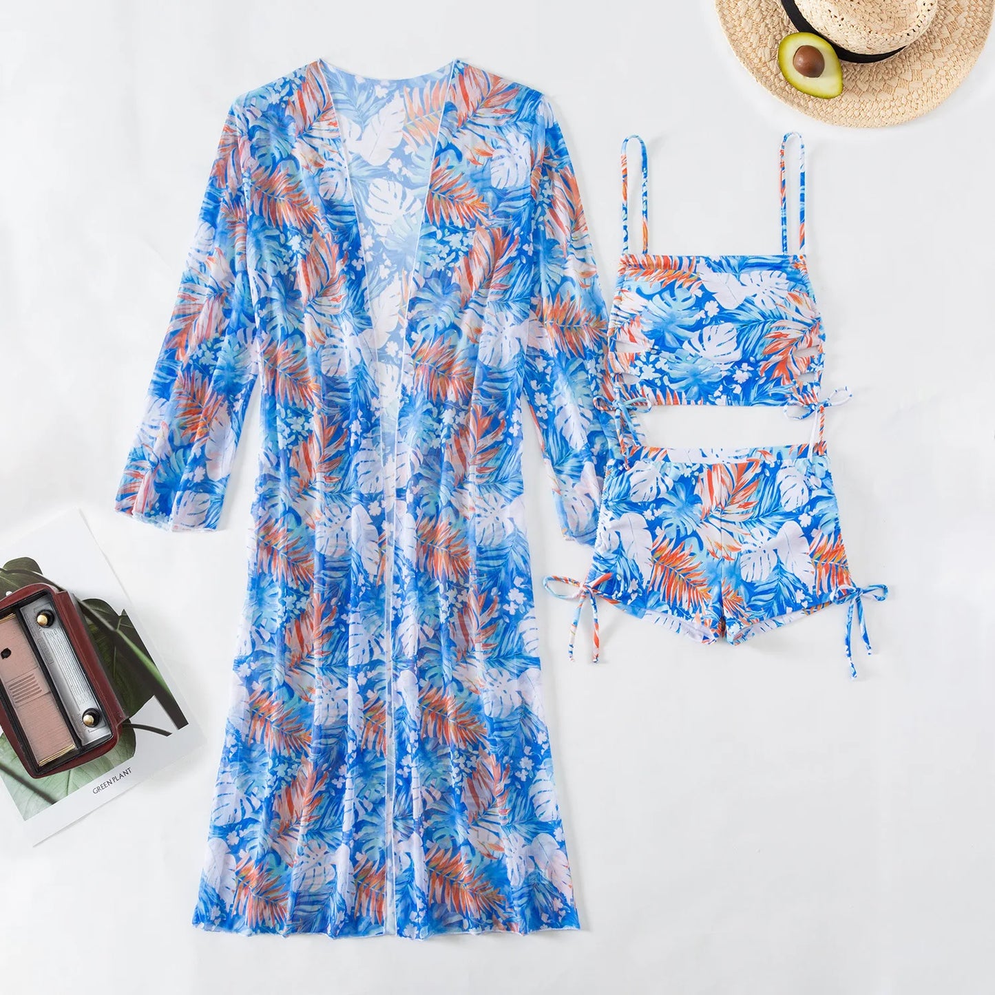 Trajes de baño de verano, conjuntos de tankini para mujer, traje de baño de tres piezas con efecto push up para playa, trajes de baño para piscina, traje de baño para mujer
