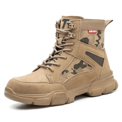 Zapatillas indestructibles, zapatos de seguridad con puntera de acero, resistentes a perforaciones, botas tácticas