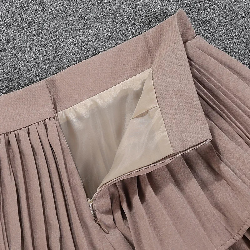 Minifalda con volantes escalonados, cintura alta, capas sueltas, falda corta de gasa, verano primavera, para mujer, atuendo suave de chica hada