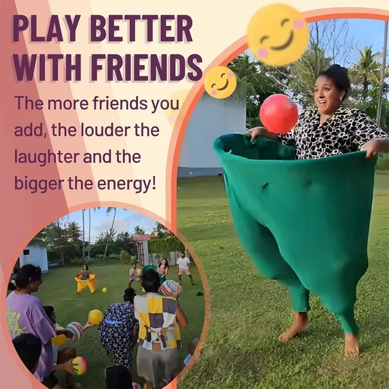 Divertido juego de fiesta al aire libre con accesorios para patio, pantalones de abuela regordetes, juego de atrapar pelotas, juegos familiares y fiesta, juego para padres e hijos, regalo