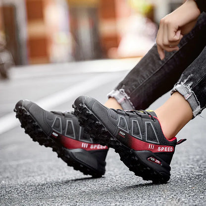 Zapatos de senderismo impermeables para hombre, zapatillas de exterior con cordones, zapatillas de escalada para mujer, zapatillas de trekking antideslizantes, zapatillas tácticas de caza
