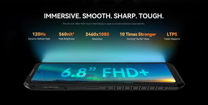 Teléfono inteligente resistente IIIF150 B2 Pro, Android, G99, pantalla de 6.8'' a 120 Hz, 24 GB de RAM, 256 GB de ROM, cámara de 108 MP, batería de 10000 mAh, carga de 30 W.