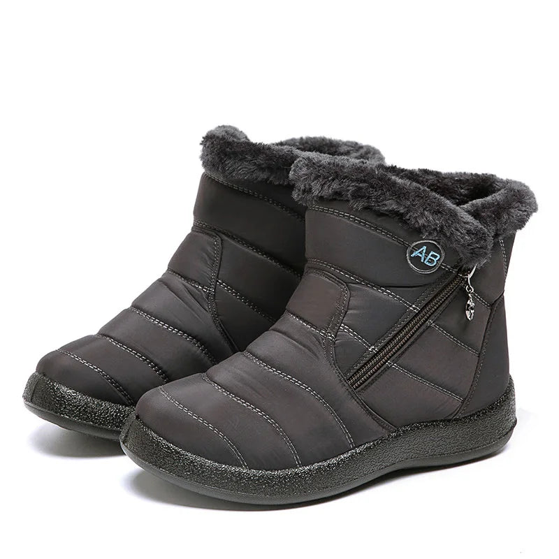 Botas de nieve para mujer, zapatos casuales para mujer, botines impermeables para mujer, botines ligeros de talla grande, botas de invierno para niñas