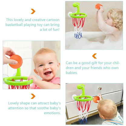 Juguete de baño para bebé, juego de agua para niños, bañera con ventosa, aro de baloncesto con 3 pelotas, juguetes de baño para niños.
